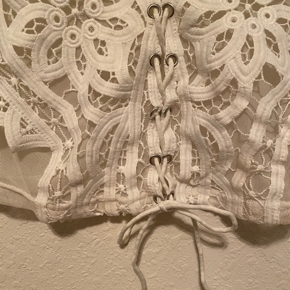 Vintage Lace and MeshTie up Top/Over-jacket Size Small.  Boho and Feminine, EUC - Picture 5 of 16